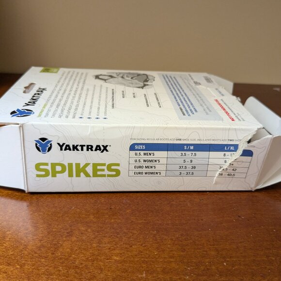 Yaktrax Spikes Winter Traction S/M Tungsten Carbide Spikes Wmns 5-9 Mens 3.5-7.5 - Picture 2 of 8